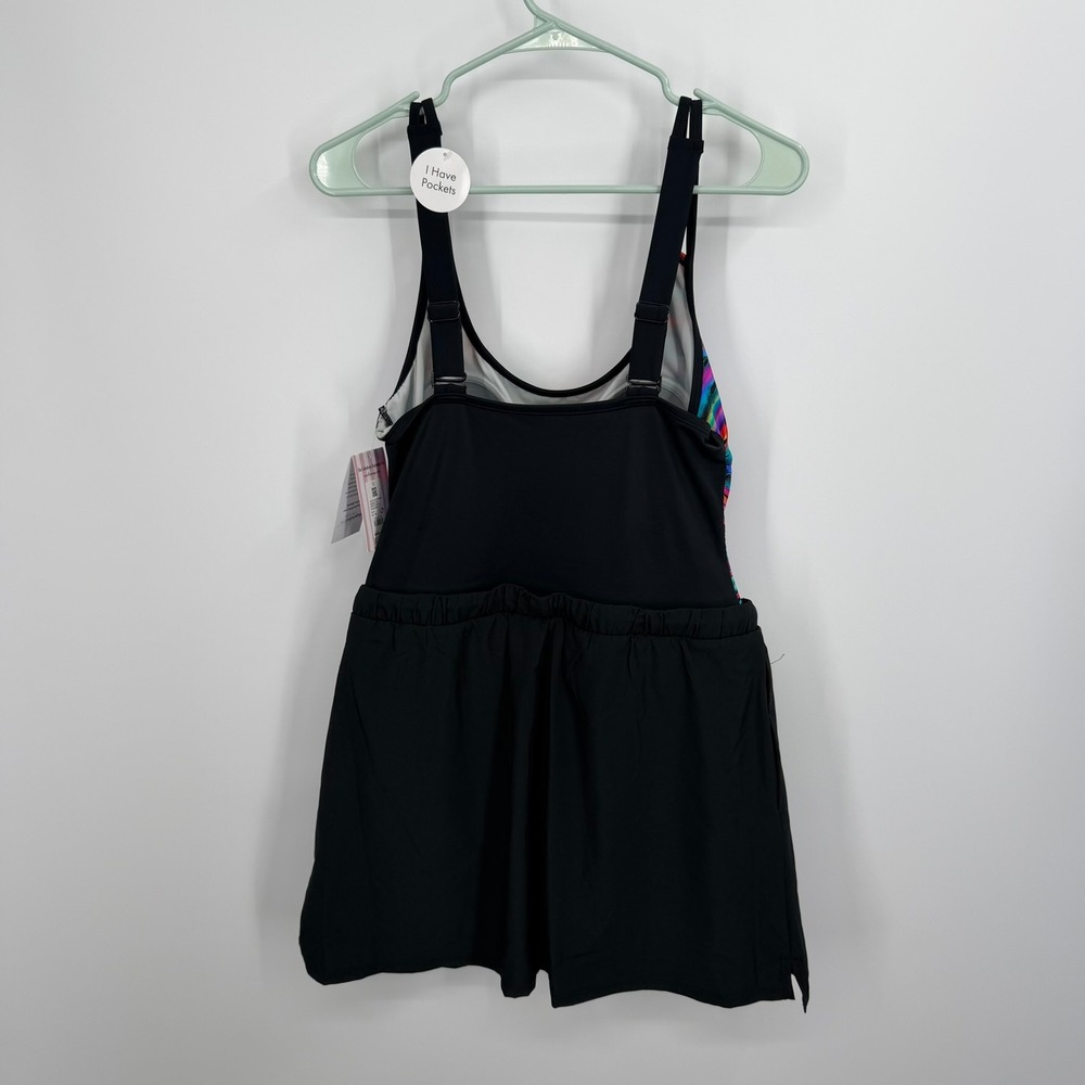 ShapeSolver Sport Skirted One Piece Women Size 12 Multi Color Chlorine Resistant - Picture 7 of 9